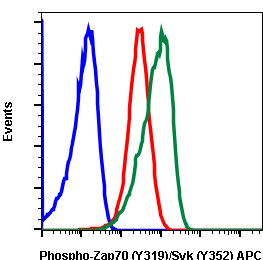 Phospho-Zap70 (Tyr319)/Syk (Tyr352) (Clone: A3) rabbit mAb APC conjugate