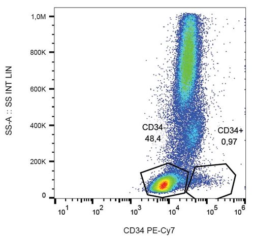 PE-Cy7 Conjugated Anti-CD34 / Mucosialin Monoclonal Antibody (Clone:4H11[APG])